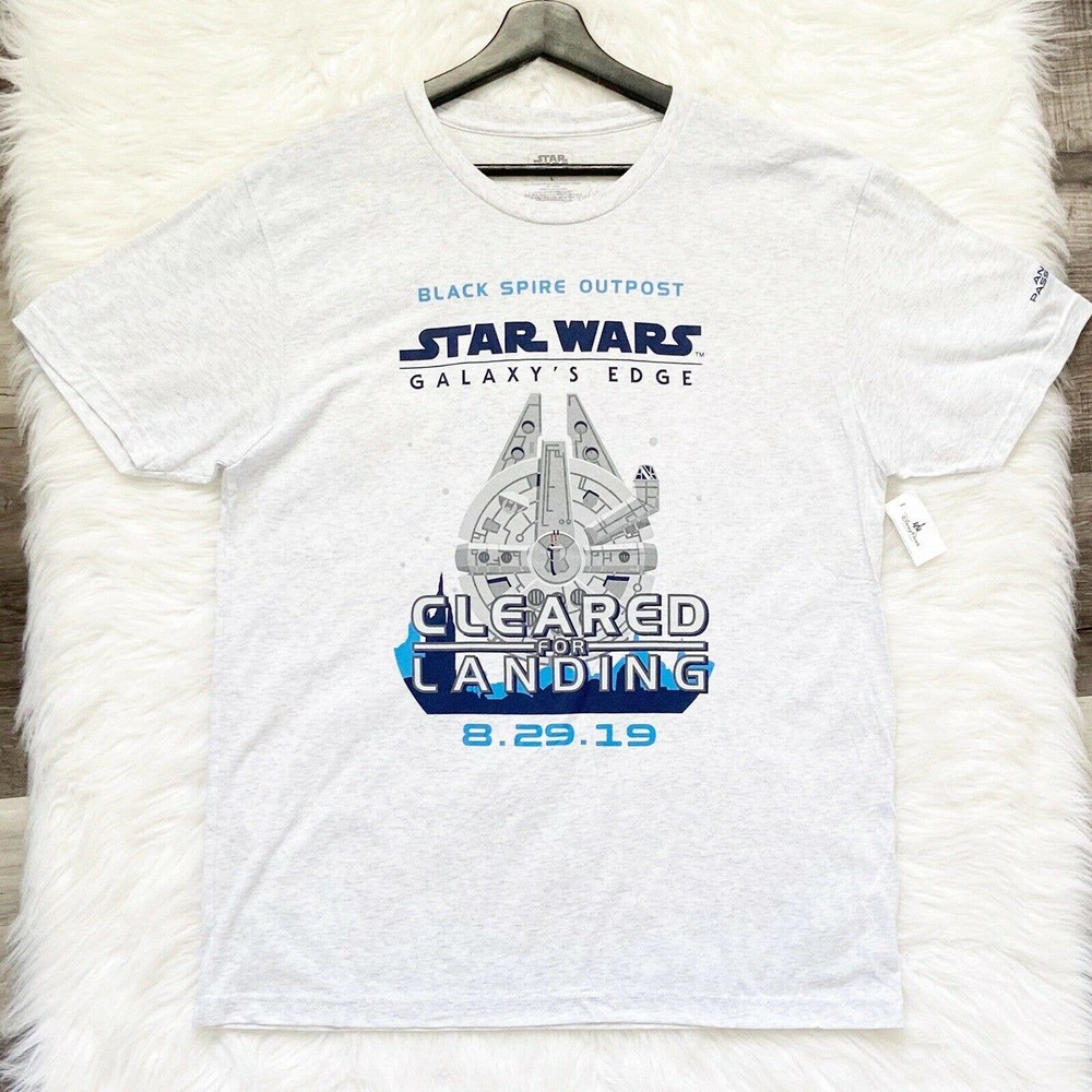 Disney World Star Wars Galaxys Edge Opening Day Annual Passholder Gray Shirt XXL